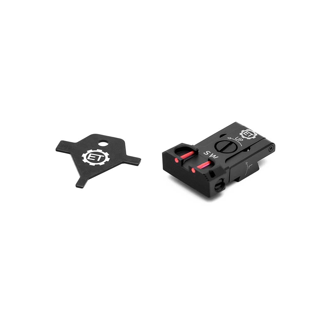 Eemann Tech Adjustable Rear Sight with Fiber Optics for CZ SP-01 SHADOW, CZ SHADOW 2 image 4