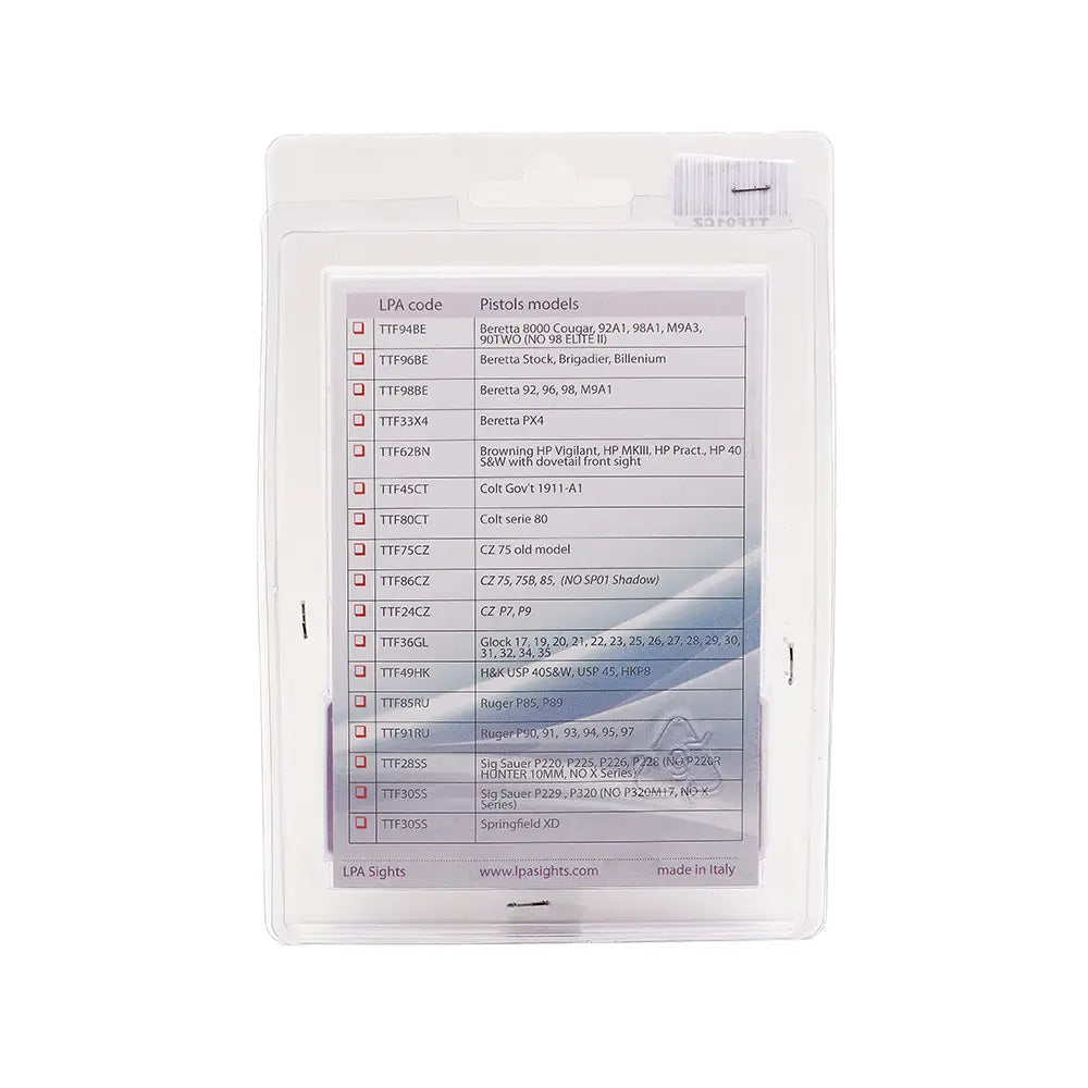 LPA TTF01CZ Sight Set for CZ 75 SP01, 75B, 85 (NOT Shadow) image 4