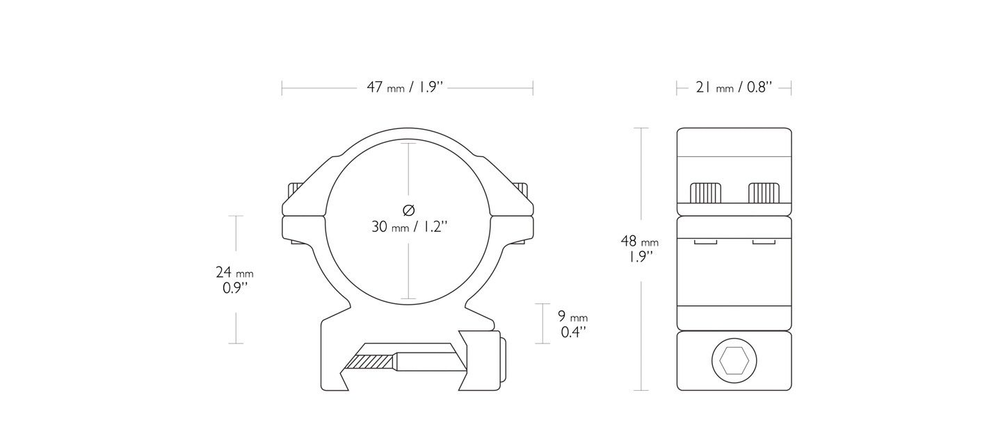 Hawke Match Mount - 30mm, Medium image