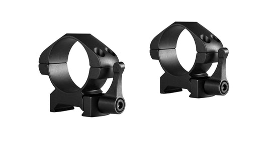 Hawke Precision Steel 1” 2 Piece Weaver Scope Rings - Lever