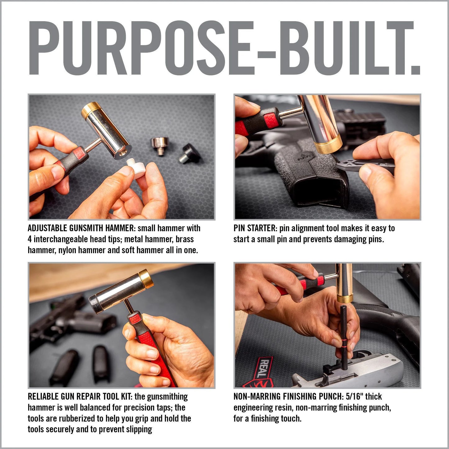 Real Avid Accu-Punch Hammer and Punches Brass image 3