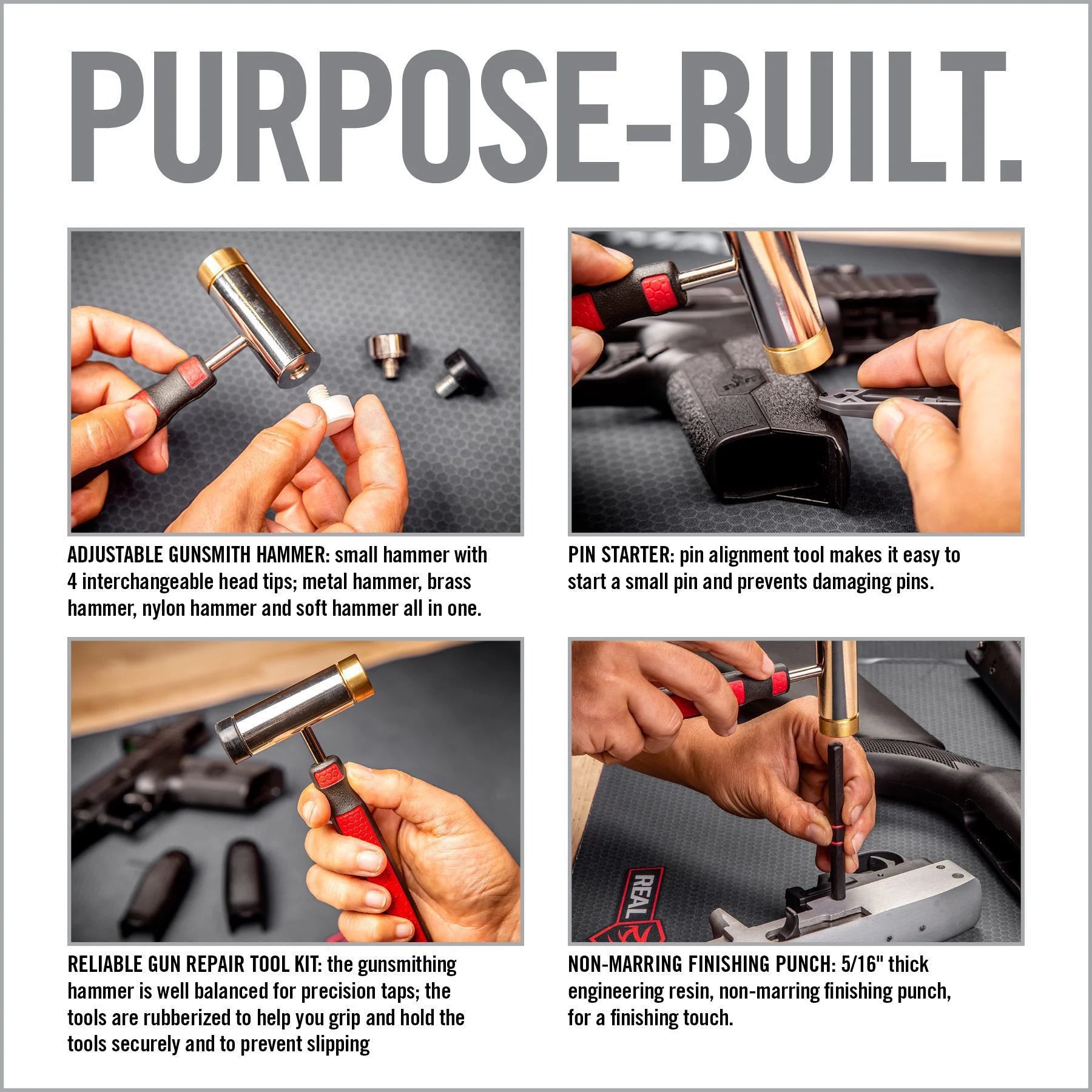 Real Avid Accu-Punch Hammer and Punches Brass image 3